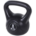 Kettlebell rutulinis svarmuo 8 kg, užpildytas smėliu, skirtas pradedantiesiems, juodas