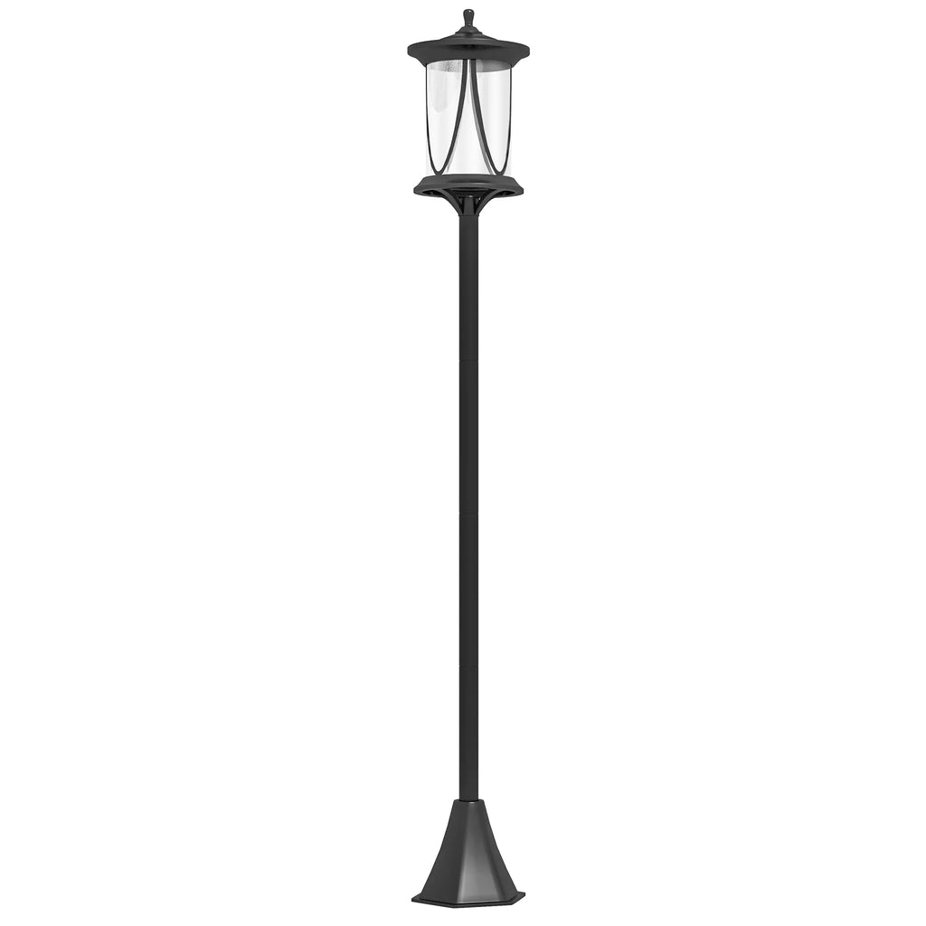Saulės energija maitinamas lauko šviestuvas, LED, automatinis veikimas, atsparus atmosferos poveikiui, 6 val. šviesos trukmė, 17B x 17T x 127Hcm, juodas