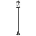 Saulės energija maitinamas lauko šviestuvas, LED, automatinis veikimas, atsparus atmosferos poveikiui, 6 val. šviesos trukmė, 17B x 17T x 127Hcm, juodas