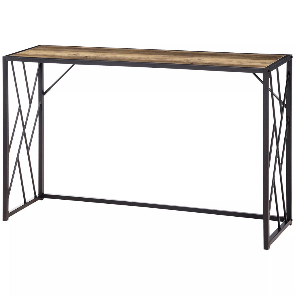 Konsolė, koridoriaus stalas, pramoninis dizainas, tvirtas metalinis rėmas, 120 x 35 x 75 cm