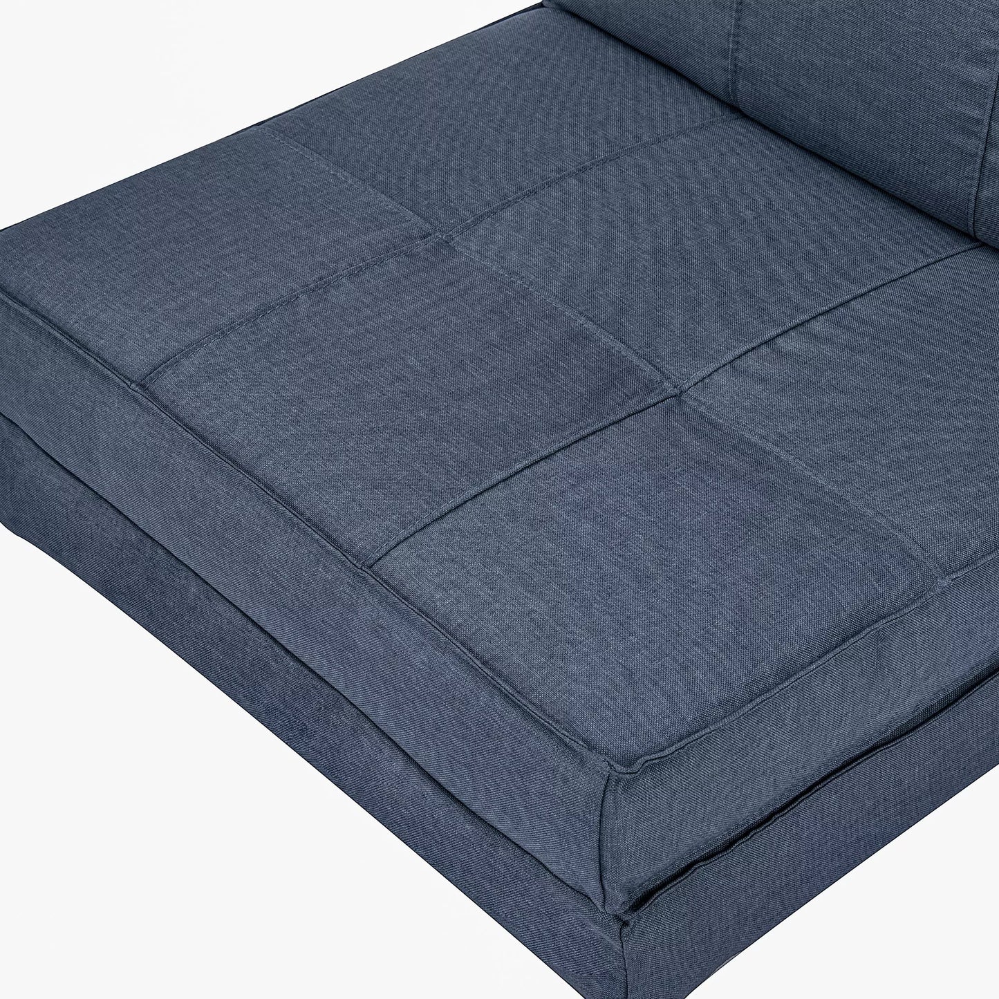 Sulankstoma ant grindų sofa, miegamoji kėdė, kėdė ant grindų, 5 padėčių reguliuojama, sulankstoma kėdė, miegamoji sofa, sofa-lova, vienvietė sofa, mėlyna 61 x 73 x 58 cm