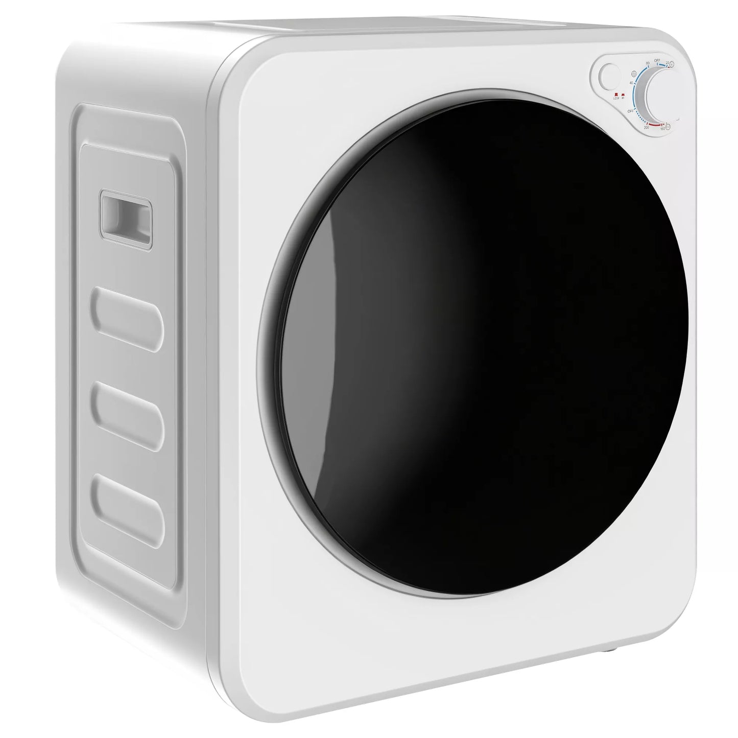 Mini džiovyklė su penkiomis programomis, ventiliacinė būgninė džiovyklė, nerūdijantis plienas, 4 kg, balta