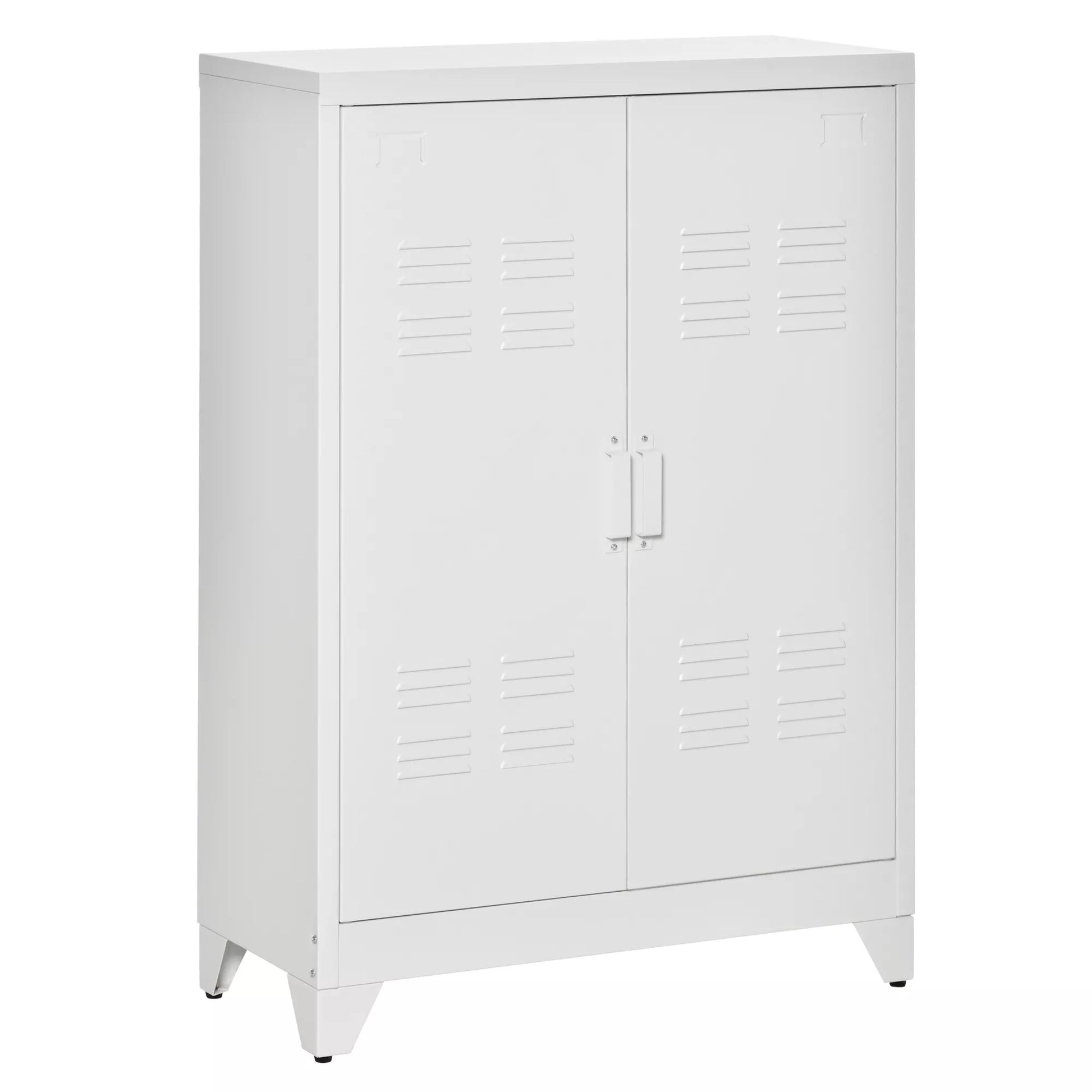 Dokumentų spinta Metalinė spinta Daugiafunkcinė spinta su magnetinėmis dvigubomis durimis 75 x 33 x 110 cm Balta