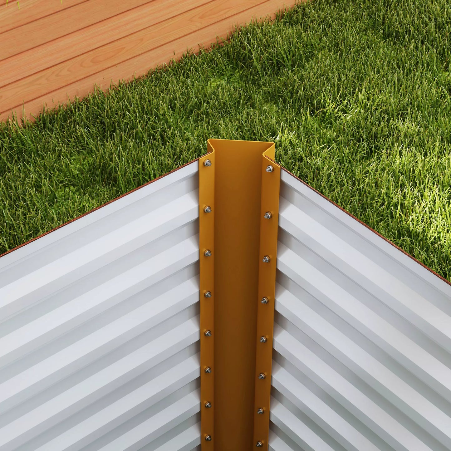 Aukštos lysvės, 2 vnt. rinkinys, gėlių dėžė, ypač gili, metalinė, 120 x 60 x 60 cm, ruda