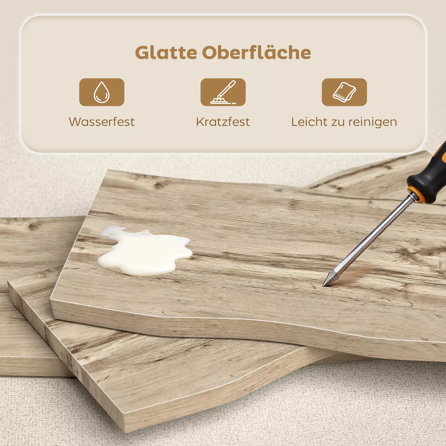 Svetainės stalas su 4 cm storio stalviršiu, kavos staliukas, plienas ir ąžuolo imitacija, 100 x 50 x 45 cm, ąžuolo ir juoda