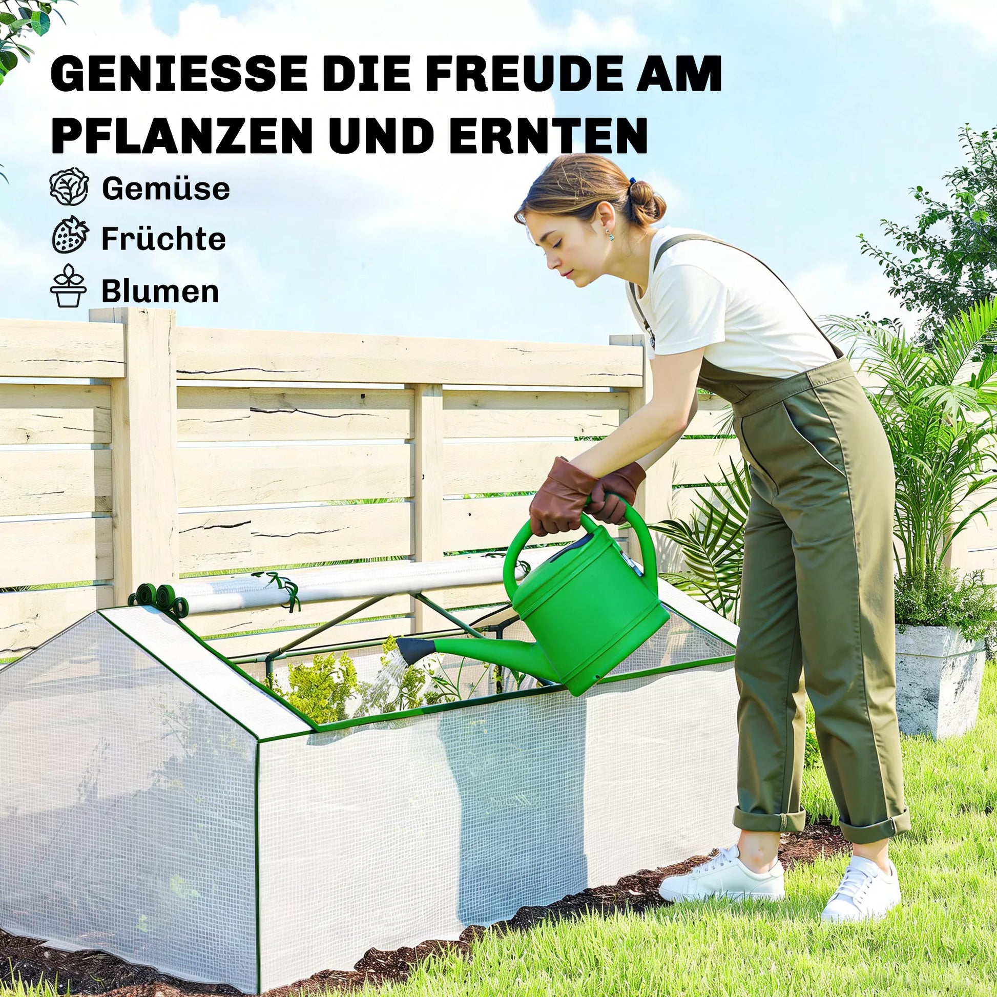 Šiltnamis su langais PE tinkleliu, atsparus žiemai Plėvelinis šiltnamis, šiltnamis 180 x 90 x 70 cm Balta