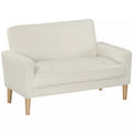 Dvivietė sofa, 130 cm pločio, kreminė balta