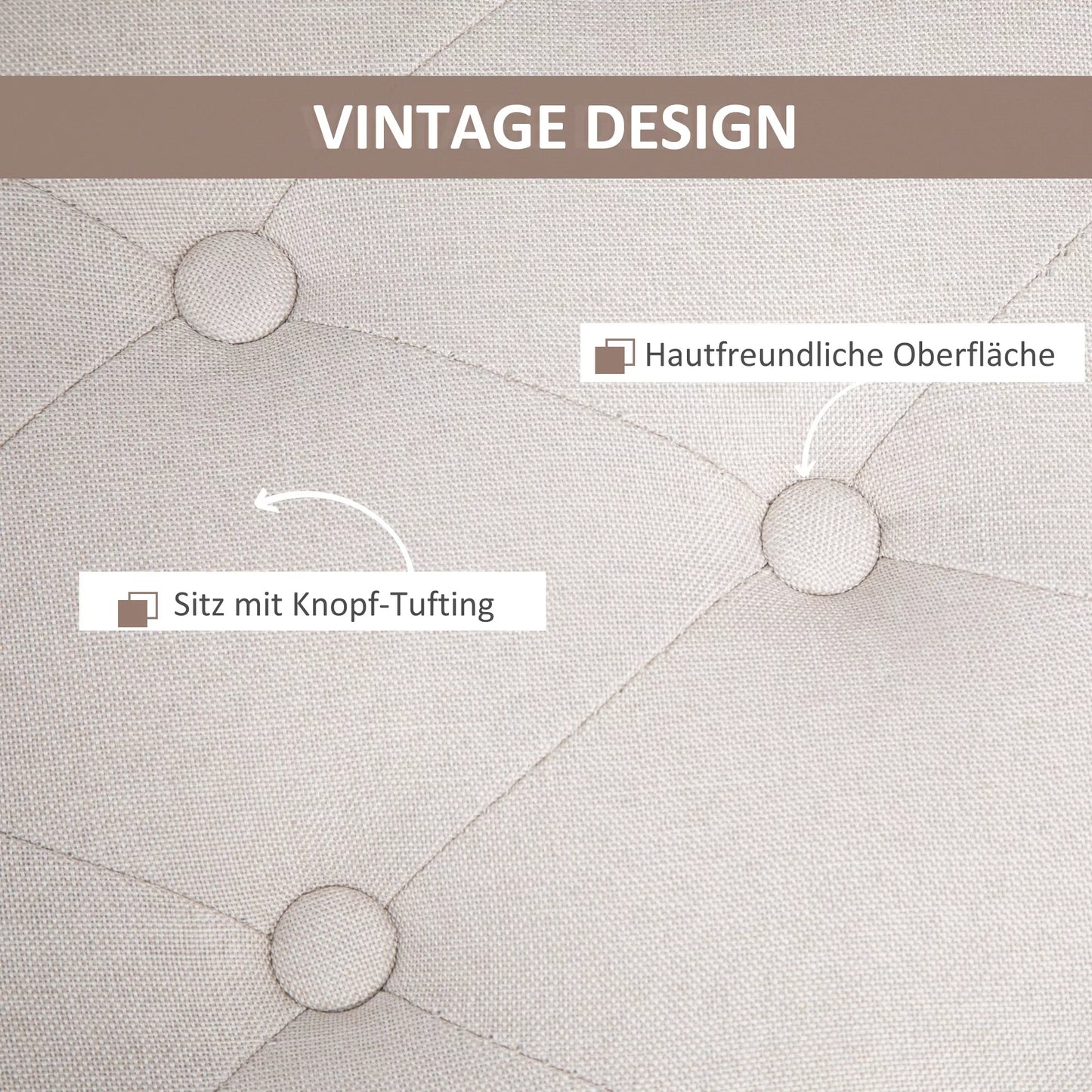 Sėdynė su daiktadėže, apmuštas suolas su lino imitacija, dėžė su medinėmis kojelėmis, suolynas su laikymo vieta svetainei, miegamajam, prieškambariui, 100 x 40 x 44 cm, kreminės baltos spalvos