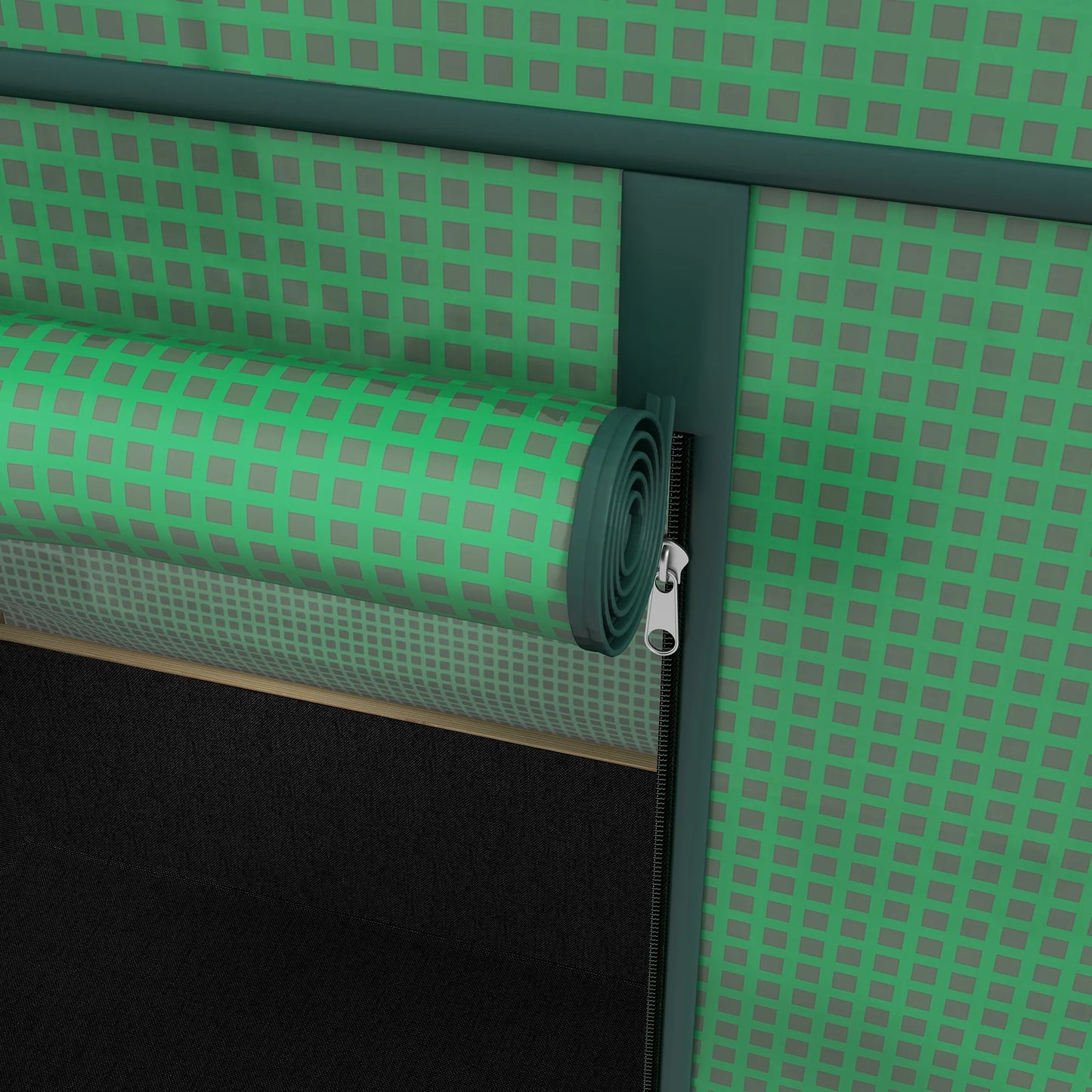 2-in-1 paaukštinta lysvė, augalų dėžė, daigykla, šiltnamis, 86 cm x 60cm x 165 cm, Natūralus + Žalias