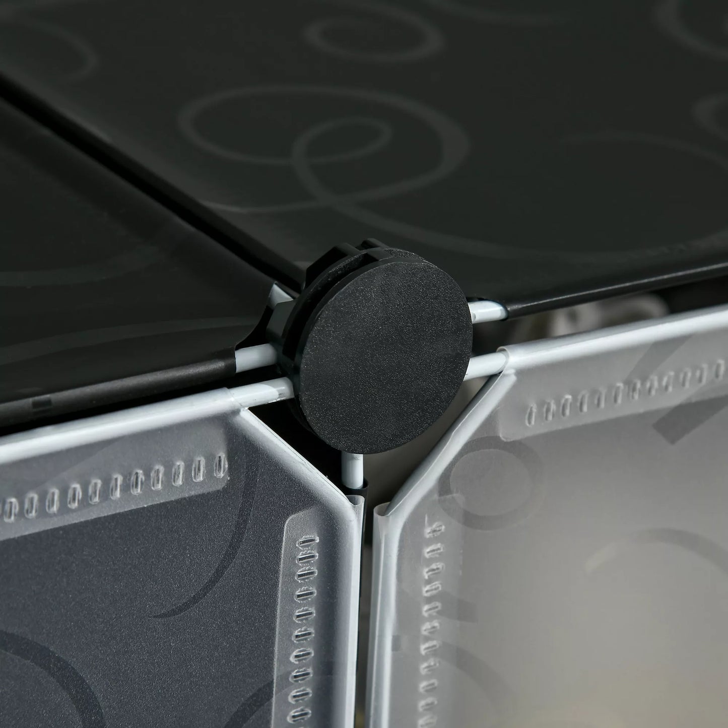 Modulinė lentynų sistema 6 poroms batų, 49 cm x 36,5 cm x 108 cm, juoda