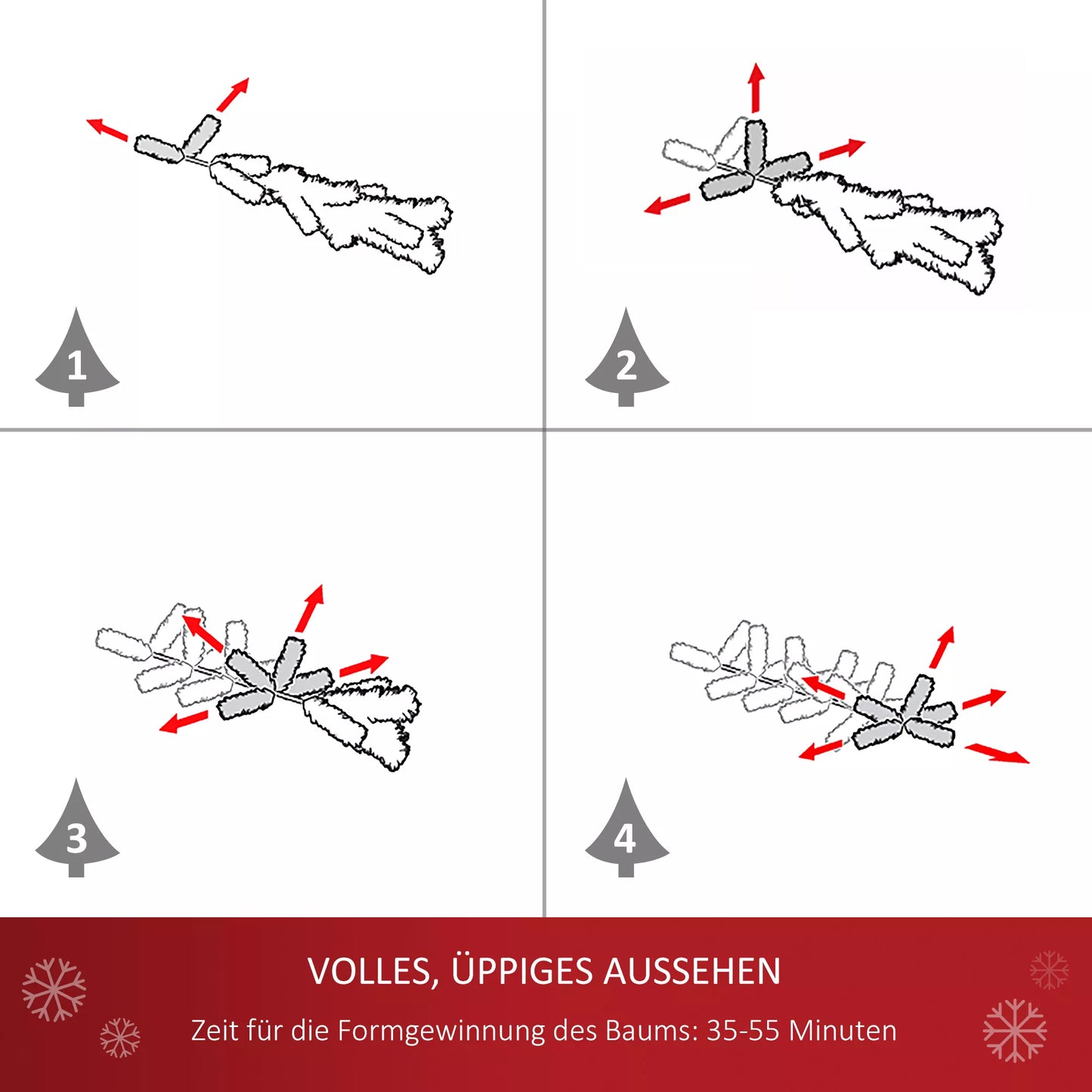 Dirbtinė Kalėdų eglutė 150 cm, dirbtinis medis su rutuliukais, varpeliais, būgneliais, dovanų dėžutėmis, Kalėdų eglutė su 680 šakelių, 12 pušies kankorėžių, Kalėdinė puošmena su metaliniu stoveliu, skirta naudoti viduje
