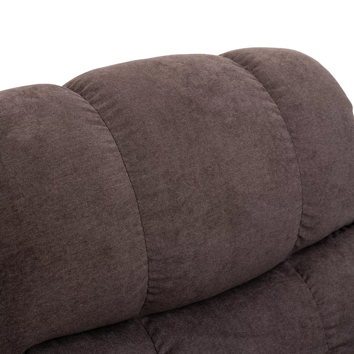 Poilsio krėslas su pakėlimo funkcija, 160° kampu reguliuojama atlošas, masažo ir šildymo funkcija, 83 cm x 95 cm x 105 cm, rudas