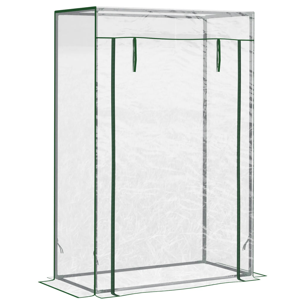 Šiltnamis Šiltnamis Pomidorų namelis Ankstyvųjų daržovių lysvė su užtrauktine durimis Plienas Plastikas Skaidrus 100x50x150cm