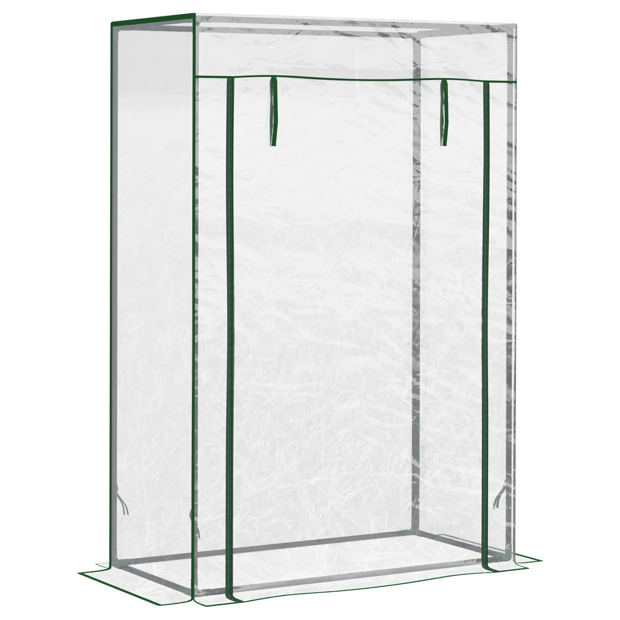 Šiltnamis Šiltnamis Pomidorų namelis Ankstyvųjų daržovių lysvė su užtrauktine durimis Plienas Plastikas Skaidrus 100x50x150cm