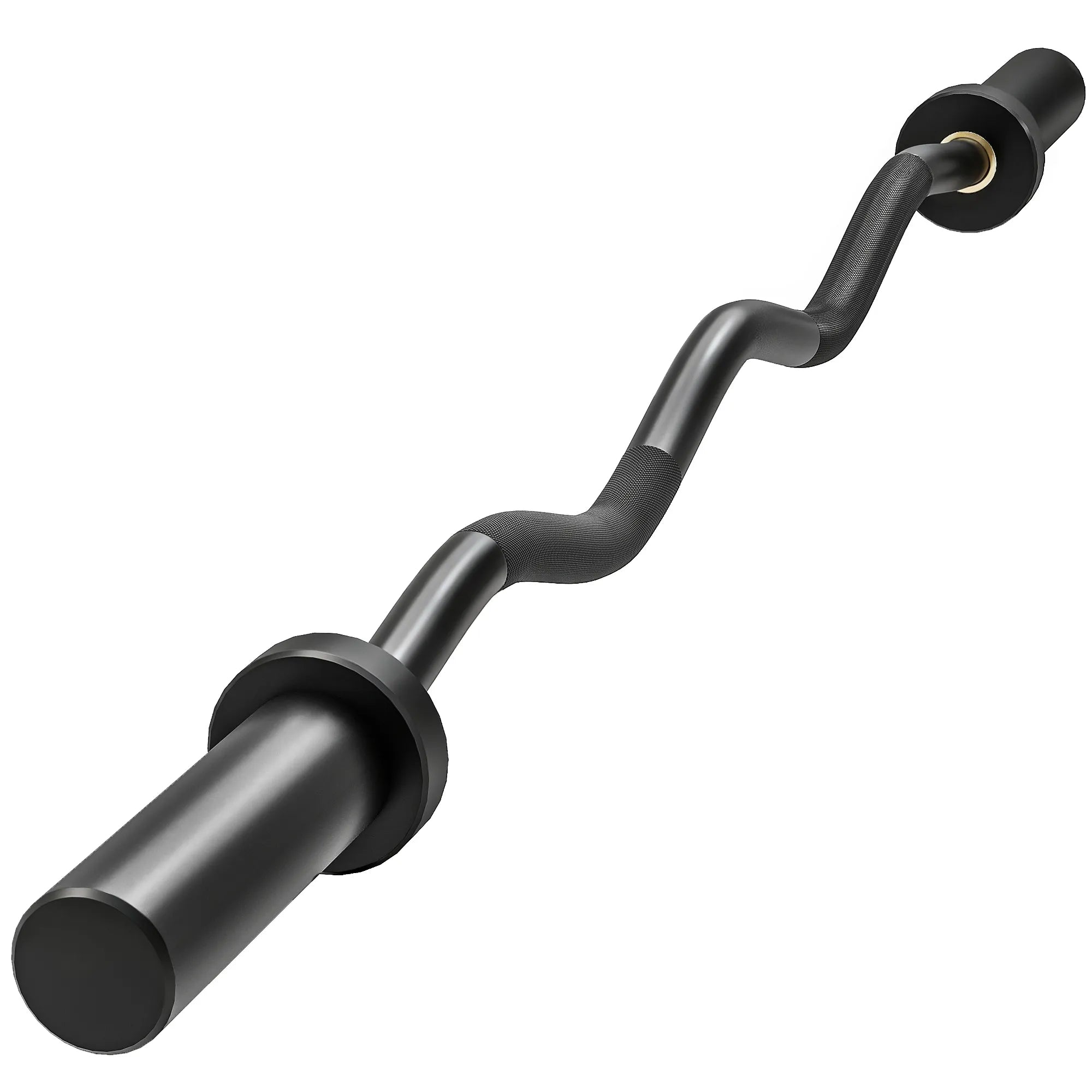 Olimpinė W formos štanga su 5 cm įvorėmis, 120 cm, juoda