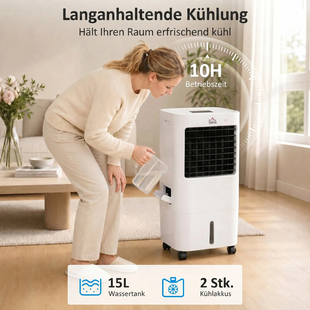Oro vėsintuvas su drėkintuvu, 15L talpa, baltas