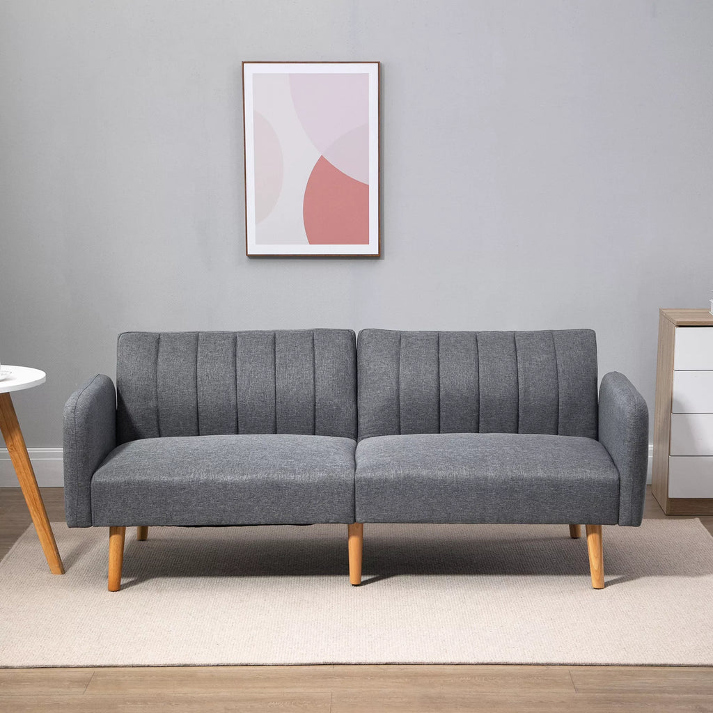 Sofa-lova su reguliuojamais atlošais, 173 cm, pilka