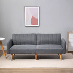 Sofa-lova su reguliuojamais atlošais, 173 cm, pilka