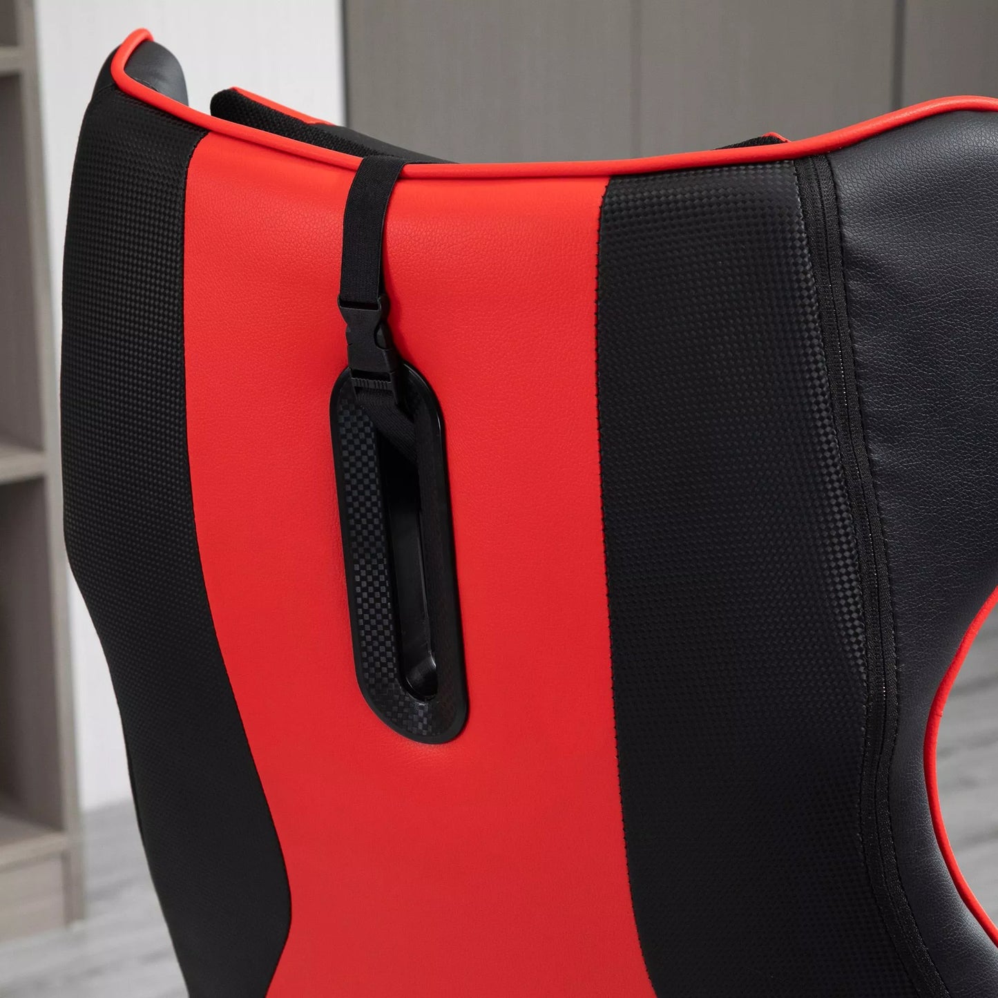 Vinsetto Ergonomiška žaidimų kėdė, kompiuterio kėdė su svyravimo funkcija, reguliuojamo aukščio, plieninė, juoda+raudona 67 x 70 x 106-112 cm