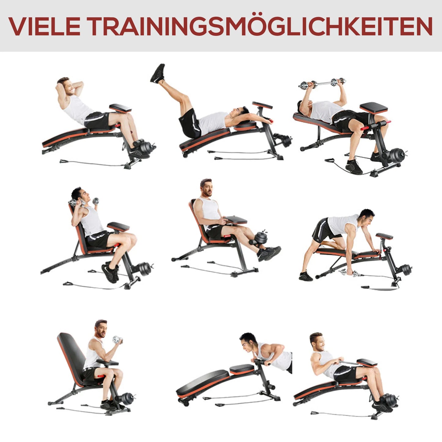 Daugiafunkcinė hantelių suolų jėgos stotis su spyruokliniu stiprintuvu, treniruočių suolas, svoris iki 120 kg, juoda spalva, 54 x 160 x 106 cm