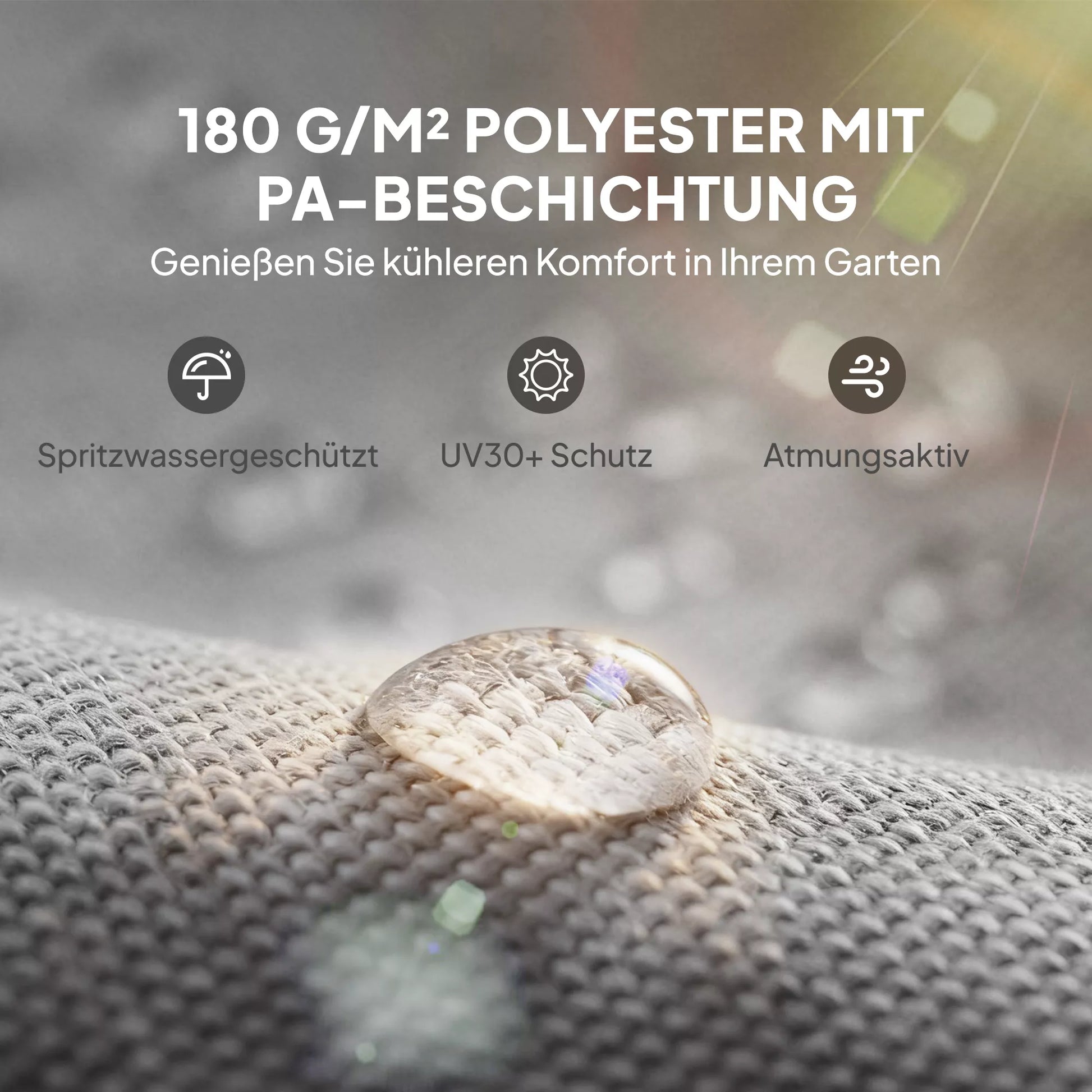 Pergolos stogas, keičiamas su UV apsauga, poliesteris, 3x3 m, šviesiai pilkas