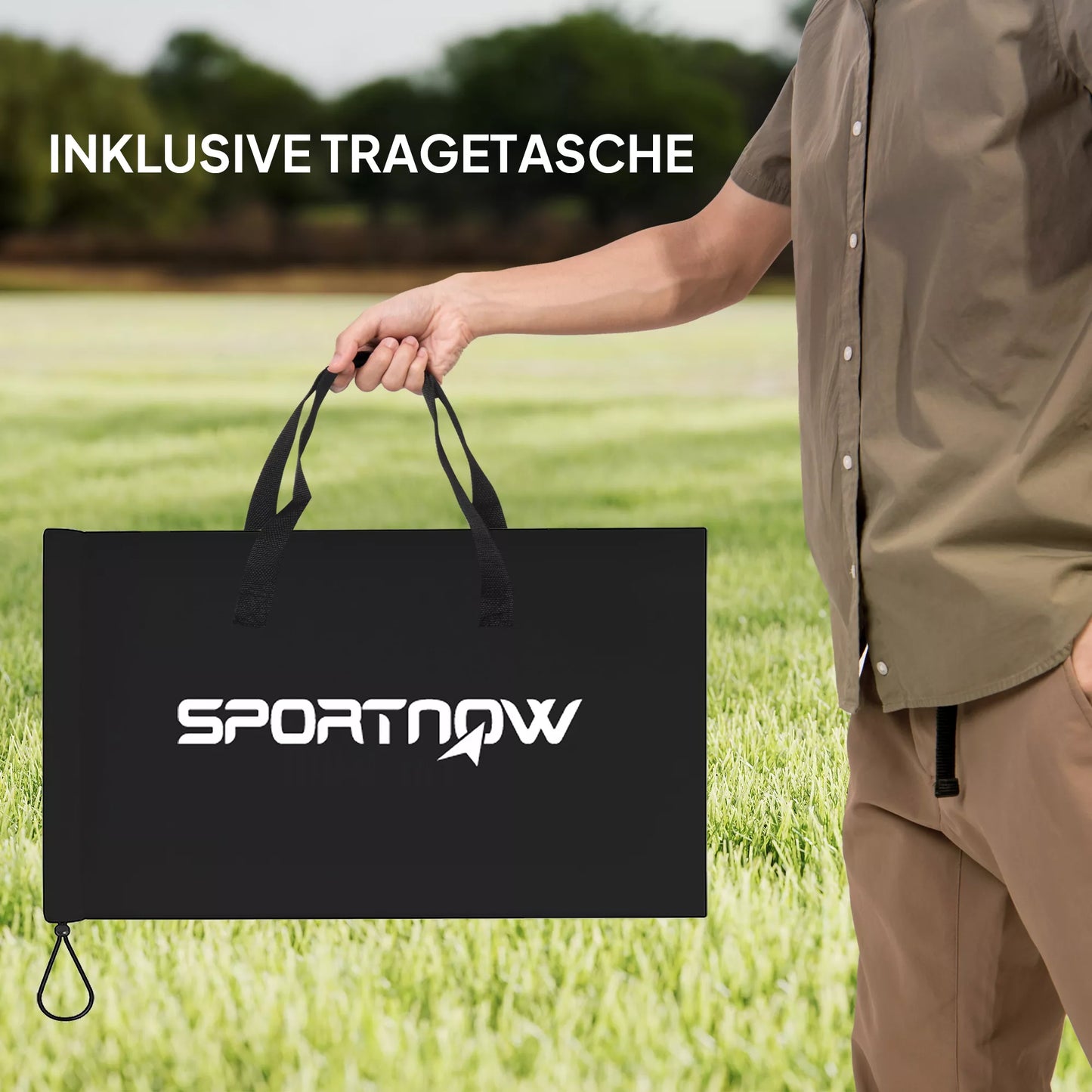 Roundnet rinkinys, žaidimo komplektas su žaidimo tinklu, 3 kamuoliais, nešiojamuoju krepšiu, kamuolių pompa, Spikeball rinkinys, Ø92 x 20 cm, Geltonas