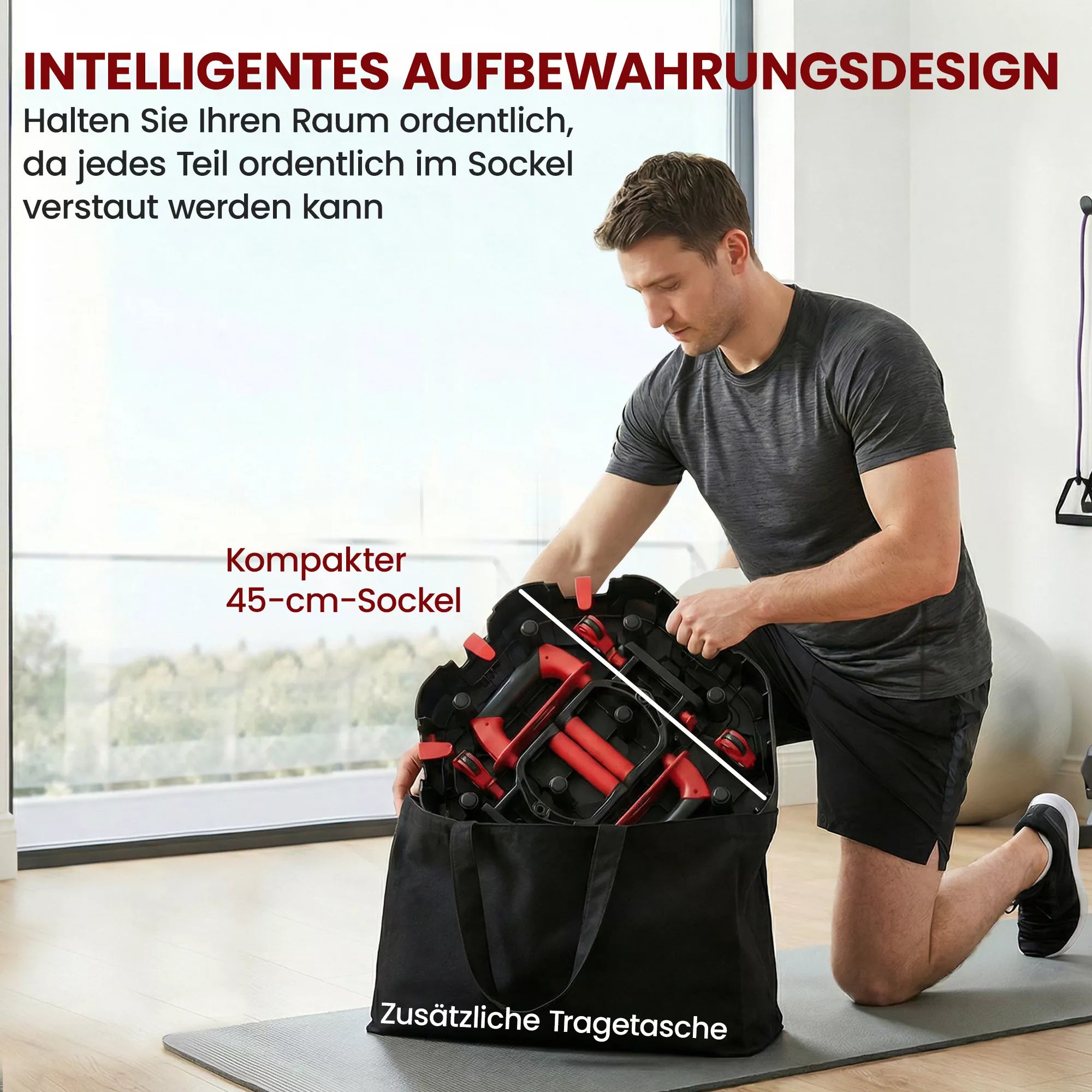 Liegestützbrett 7-in-1 Reguliuojama Push Up Board su atsparumo juostomis Rulonais Durų inkaro, Sulankstoma