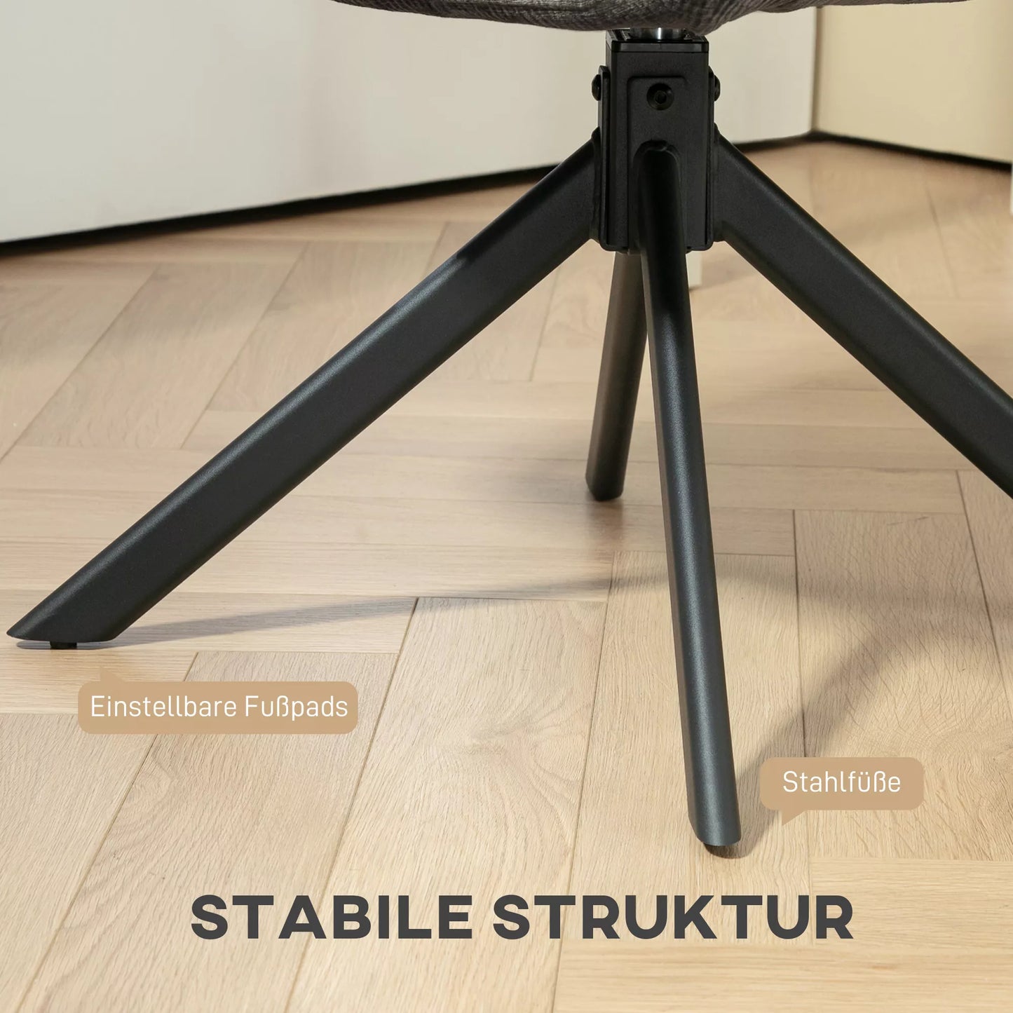 Minkštas fotelis, akcentinis fotelis, modernus dizainas, sukamasis, iki 120 kg, juodas