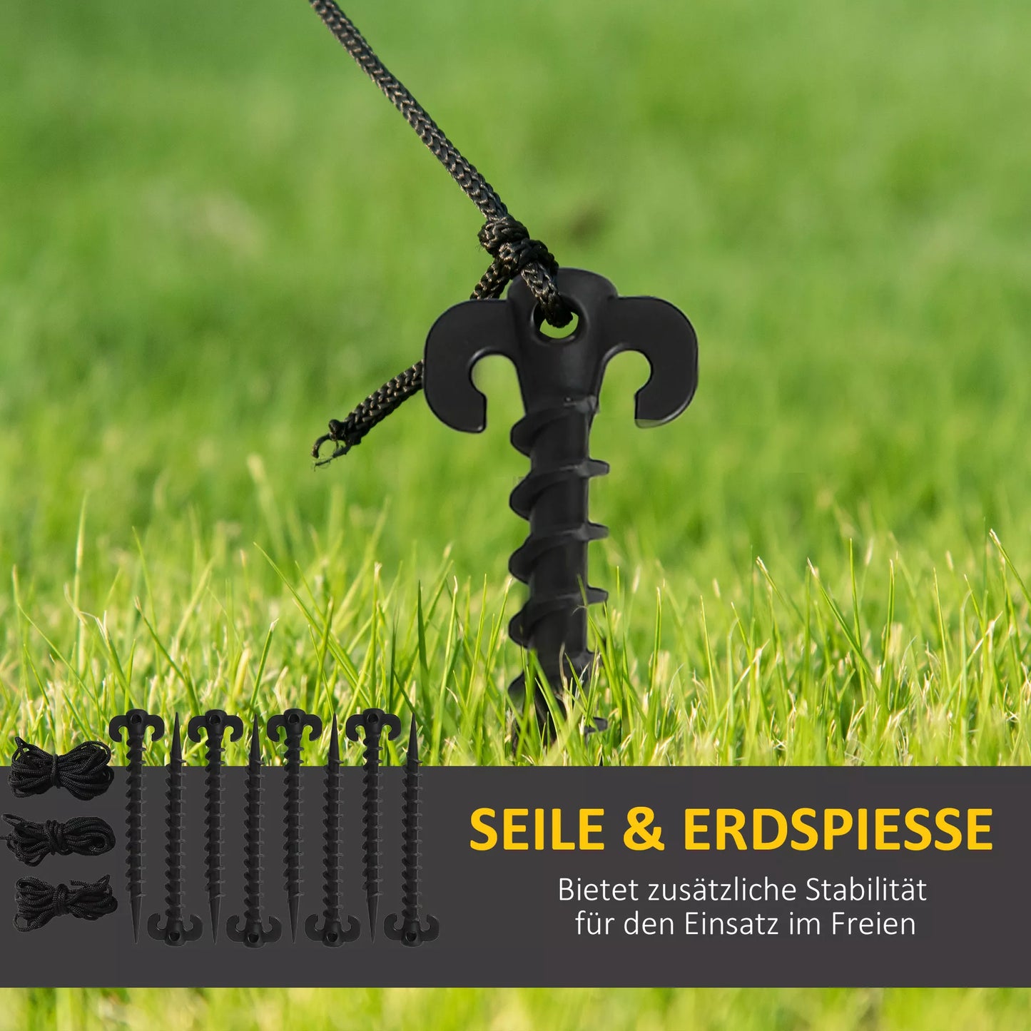 Outsunny Helovino dekoracija 3,7 m didžiulis Šienapjūtė su LED apšvietimu, šviečianti pripučiama figūra lauko reikmenims