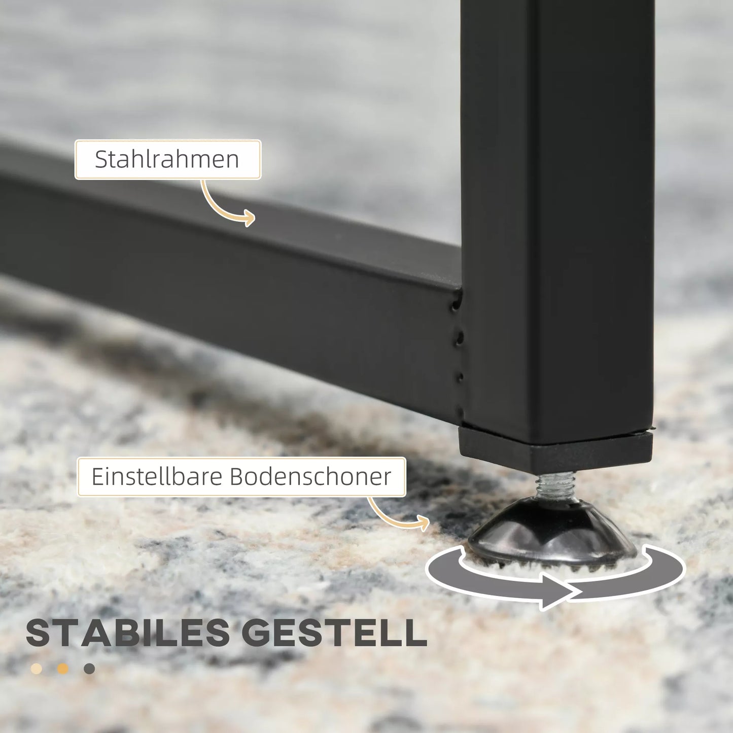 2 vnt. komplektas kavos staliukų, stikliniai, su milteliniu būdu dengtu plienu, juodi + skaidrūs