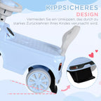 Paspiriamas automobilis vaikams nuo 18 mėn., iki 25 kg, šviesiai mėlynas