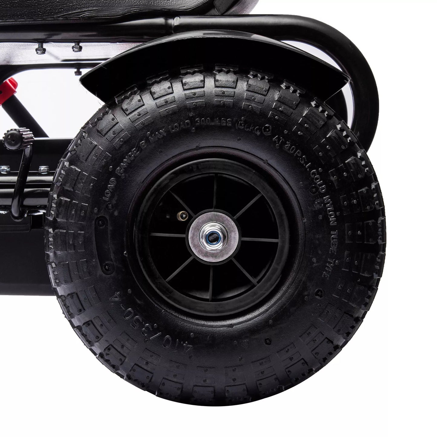 Vaikariškas kartingas, reguliuojama sėdynė, rankinis stabdys, tinkamas nuo 5 metų, 121 x 58 x 61 cm, juodas