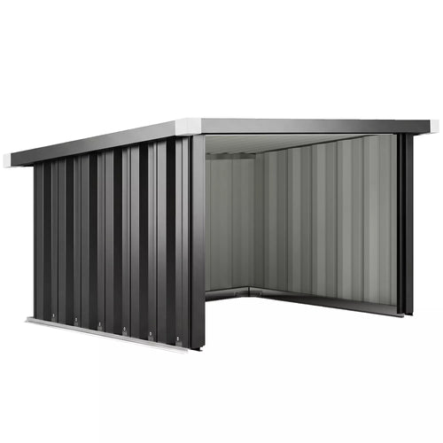 Vejos roboto garažas su stogeliu, cinkuotas plienas, apsauga nuo lietaus, 108×86×62,5 cm