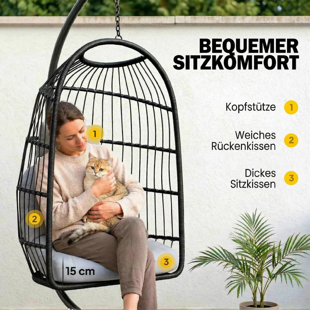 Sėdėjimo komforto schema: moteris su kate krėsle, pažymėta pagalvė ir atrama