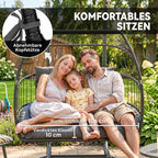 Pakabinamas krėslas, sulankstomas, iki 260 kg, tamsiai pilkas