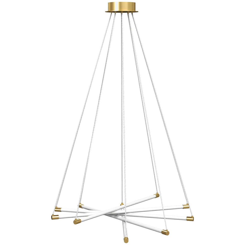 Pakabinamas šviestuvas LED, 50 W, reguliuojamas, aukso ir baltos spalvos