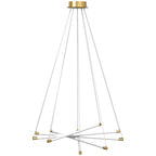 Pakabinamas šviestuvas LED, 50 W, reguliuojamas, aukso ir baltos spalvos