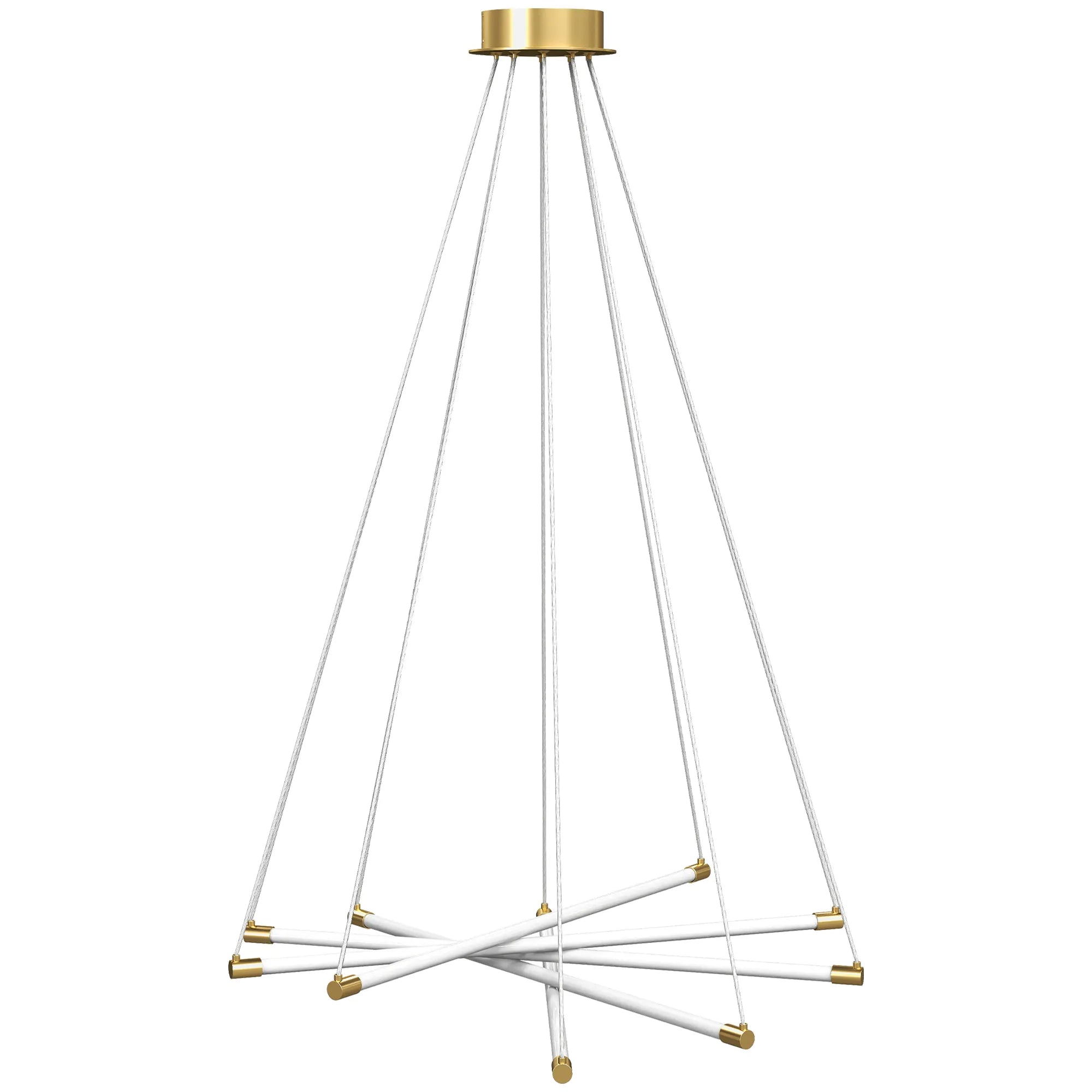 Pakabinamas šviestuvas LED, 50 W, reguliuojamas, aukso ir baltos spalvos