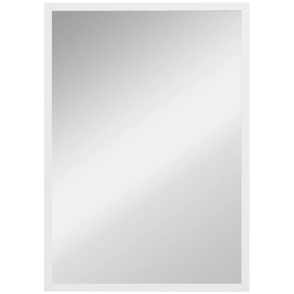 Pakabinamas veidrodis stačiakampis 50x70 cm baltas
