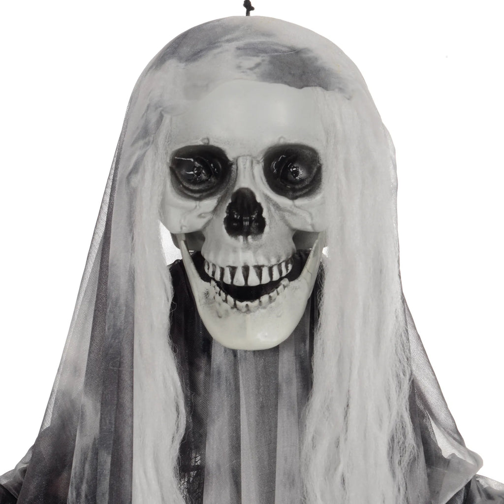 Pakabinamų skeletų-vaiduoklių rinkinys, 3 vnt., helovino dekoracija, 90/110/200 cm