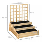Matmenų schema: 95 x 95 cm pagrindas, bendras aukštis 110 cm, grotelės 82 cm