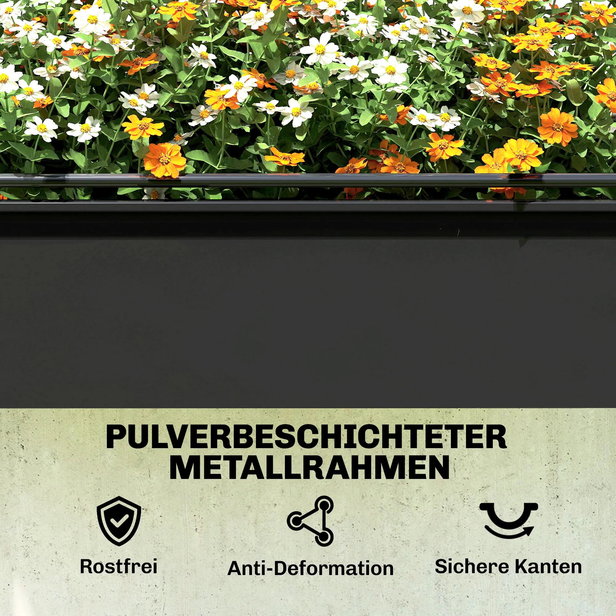 Pakelta lysvė su šiltadaržiu metalinė 100x49x136 cm juoda