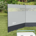 Paplūdimio užuovėja su langeliu, 440x140 cm, pilka