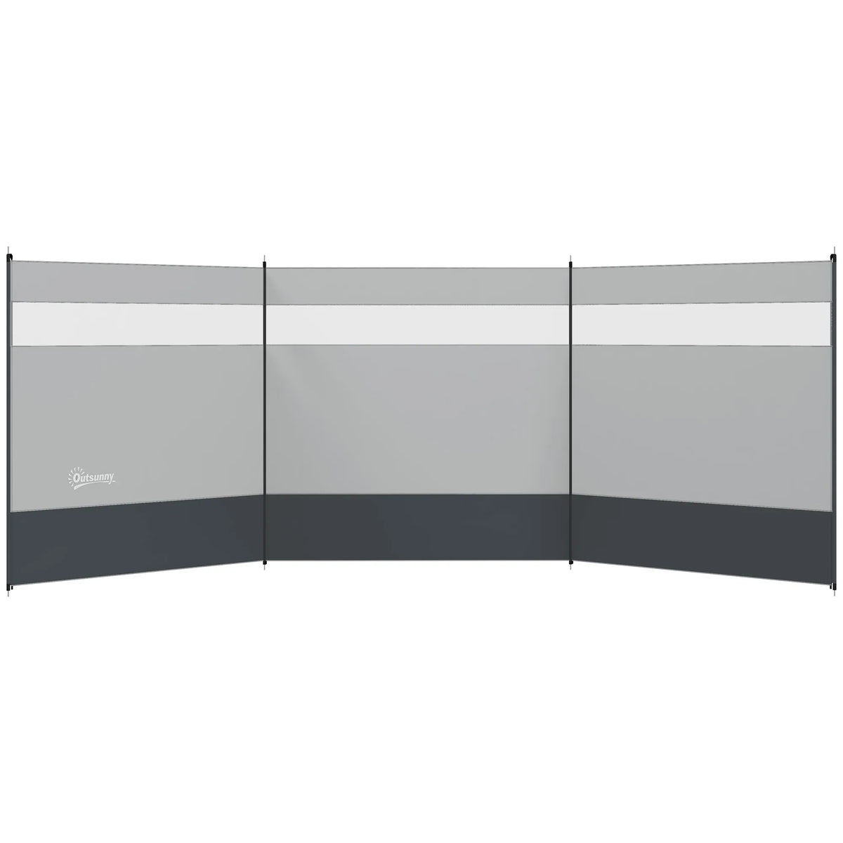 Paplūdimio užuovėja su langeliu, 440x140 cm, pilka