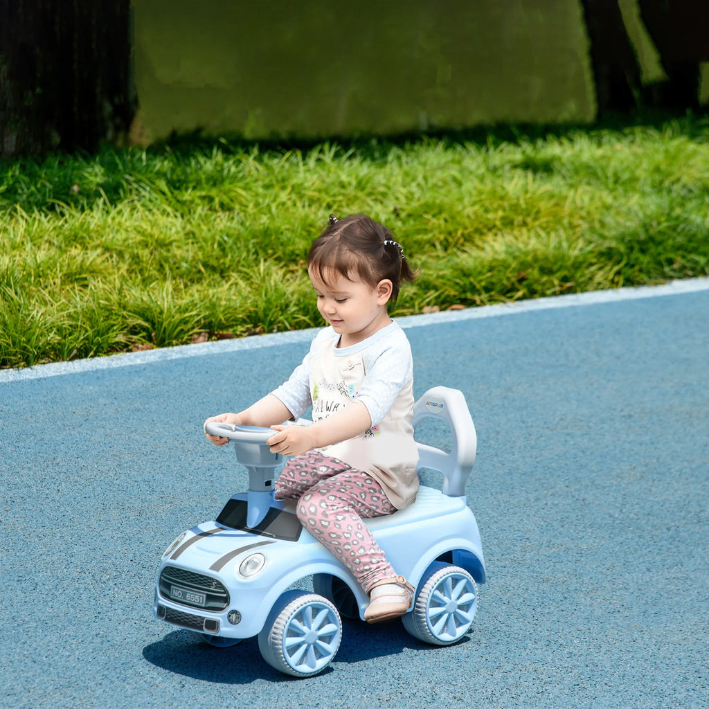 Paspiriamas automobilis vaikams nuo 18 mėn., iki 25 kg, šviesiai mėlynas