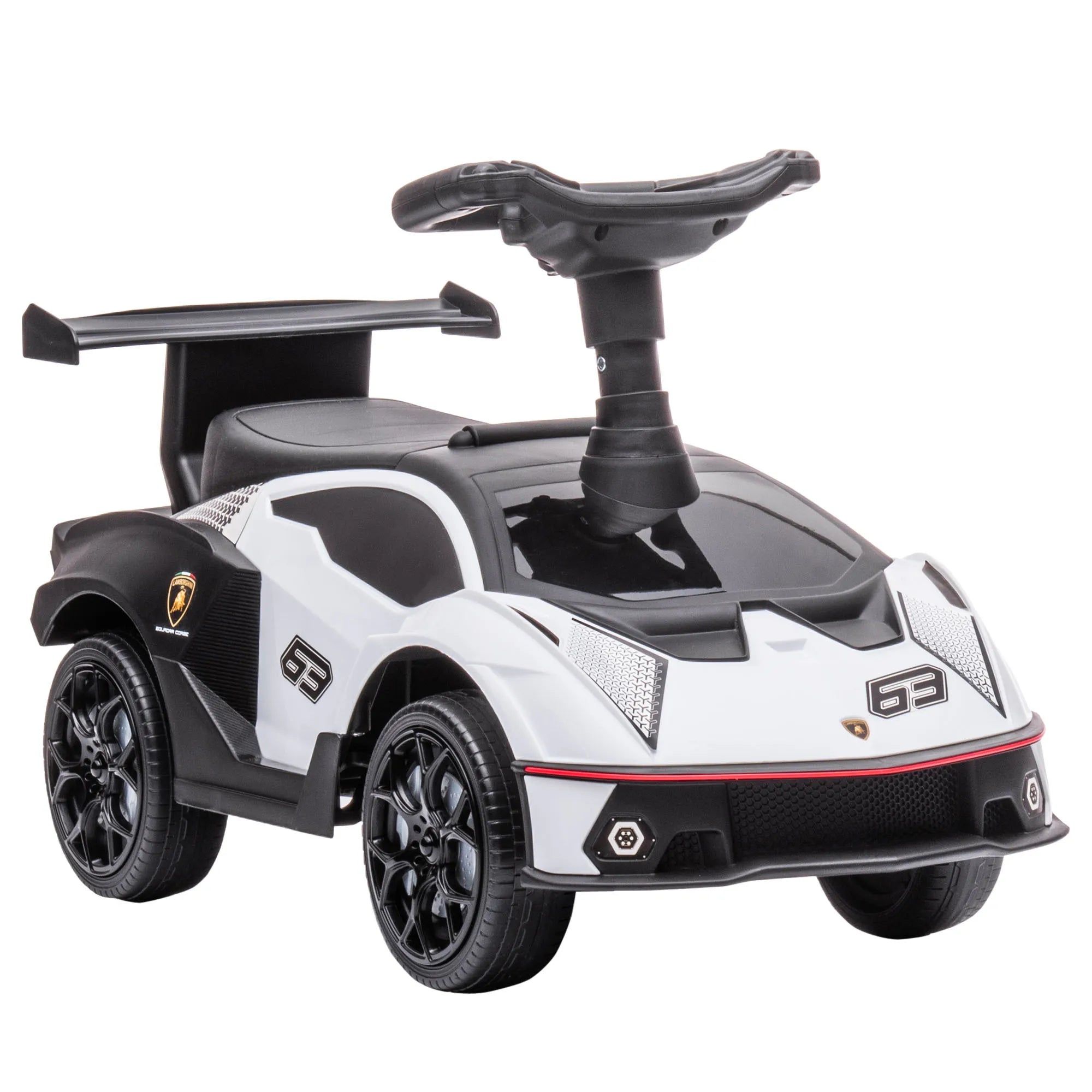 Paspiriamasis automobilis Lamborghini 1–3 metų vaikams, baltas