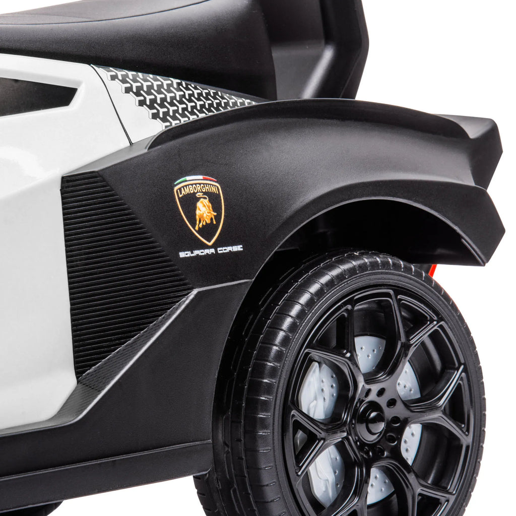 Paspiriamasis automobilis Lamborghini 1–3 metų vaikams, baltas