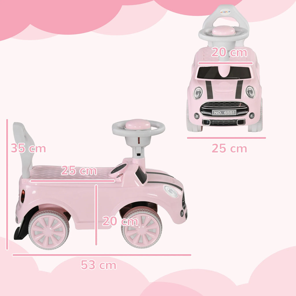 Paspiriamasis automobilis vaikams nuo 18 mėn. iki 25 kg, rožinis
