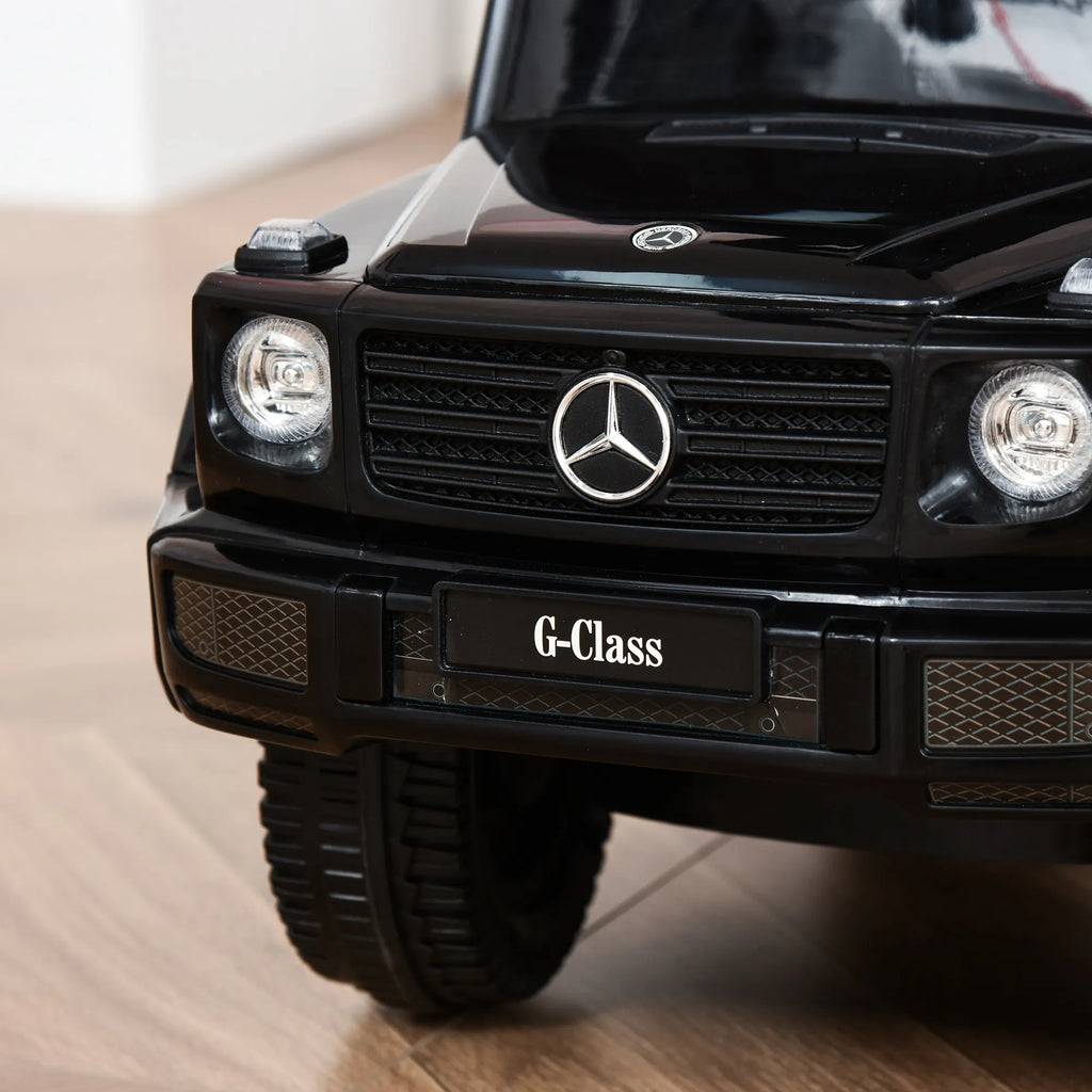 Paspirtukas automobilis Mercedes-Benz G350 su stūmimo rankena, 3-in-1, juodas, iki 25 kg