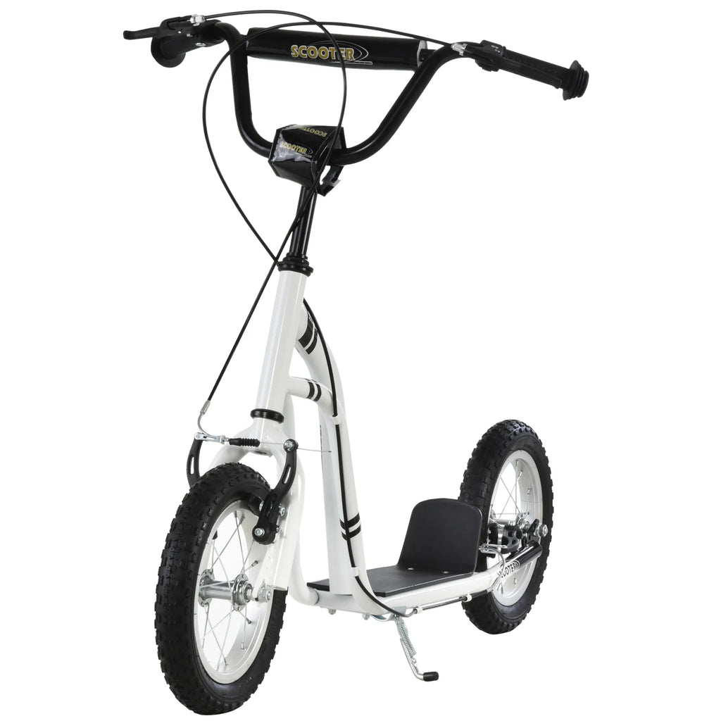 Paspirtukas vaikams nuo 5 metų, reguliuojamas, iki 100 kg, baltas